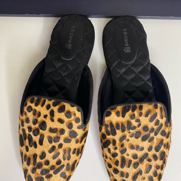 Women’s Shoes Birdies Cheetah Calf Hair The Phoebe Mules Slides Shoes Size 8 - Picture 4 of 6